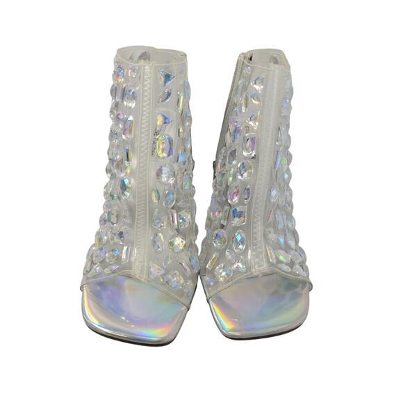 Steve Madden Iridescent Crystal Mesh Heels- Never worn with Box - Size 8.5 - Picture 2 of 3